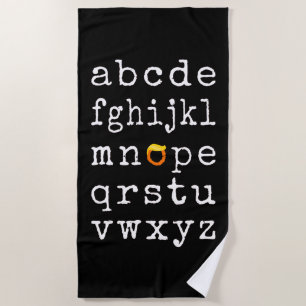 Serviette De Plage Alphabet anti-Trump - Nope V