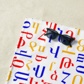 Serviette De Plage alphabet arménien (En situation)