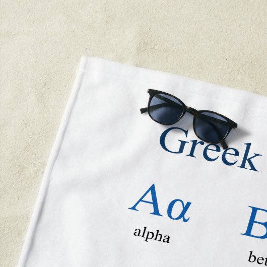Serviette De Plage Alphabet grec (En situation)