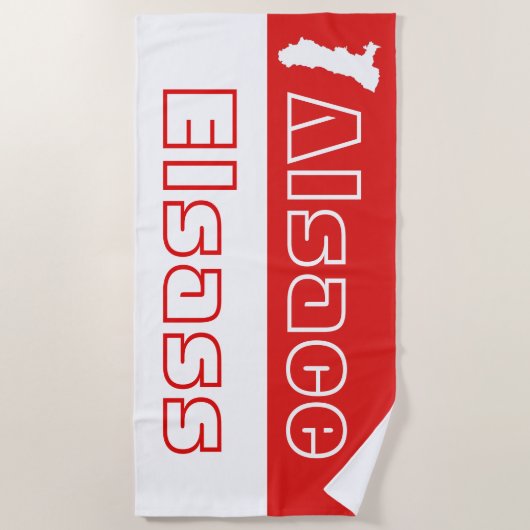 Serviette de plage Alsace - Elsass (Devant)