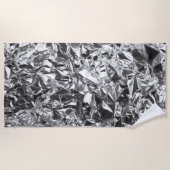 Serviette De Plage Aluminium Foil Design couleur argent (Devant)