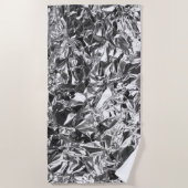 Serviette De Plage Aluminium Foil Design couleur argent (Devant)