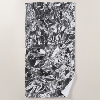 Serviette De Plage Aluminium Foil Design couleur argent