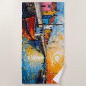 Serviette De Plage Amarrages Bateaux Beach Towel (Devant)