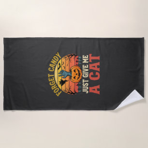 Serviette De Plage Amateur de chat Halloween oublier bonbons Graphiqu