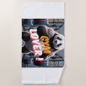 Serviette De Plage amateur de gym (Devant)