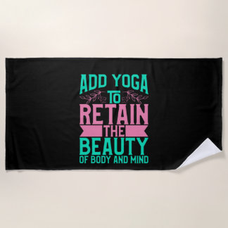 Serviette De Plage Amateur de Yoga | Ajoutez du Yoga pour Conserver l