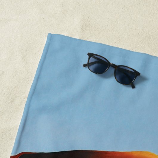 Serviette De Plage Amber Dragon Imaginaire (En situation)