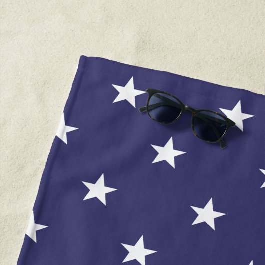 Serviette De Plage American Flag Patriotic Custom Name Motif (En situation)