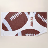 Serviette De Plage American Football Gridiron Ball Personnalisé (Devant)