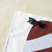 Serviette De Plage American Football Gridiron Ball Personnalisé (En situation)