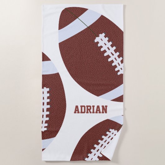 Serviette De Plage American Football Gridiron Ball Personnalisé (Devant)