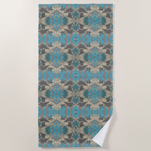 Serviette De Plage American Southwestern Patterned Art And Colors (Devant)