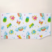 Serviette De Plage AMIS™ | Central Perk Neon Motif (Devant)