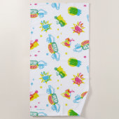 Serviette De Plage AMIS™ | Central Perk Neon Motif (Devant)