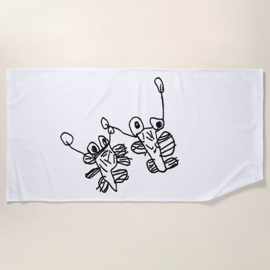 Serviette De Plage Amis monster (Devant)