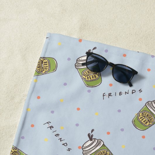 Serviette De Plage AMIS™ | Polka Dot Central Perk Motif (En situation)