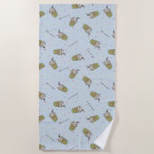 Serviette De Plage AMIS™ | Polka Dot Central Perk Motif (Devant)