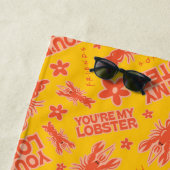Serviette De Plage AMIS™ | Vous êtes mon homard Motif vibrant (En situation)
