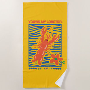 Serviette De Plage AMIS™ Vous êtes mon homard vibrant graphique