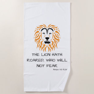 Serviette De Plage Amos 3:8 KJV Bible Scripture Verse Plage Serviette