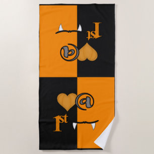 Serviette De Plage Amour à la première bouchée Halloween