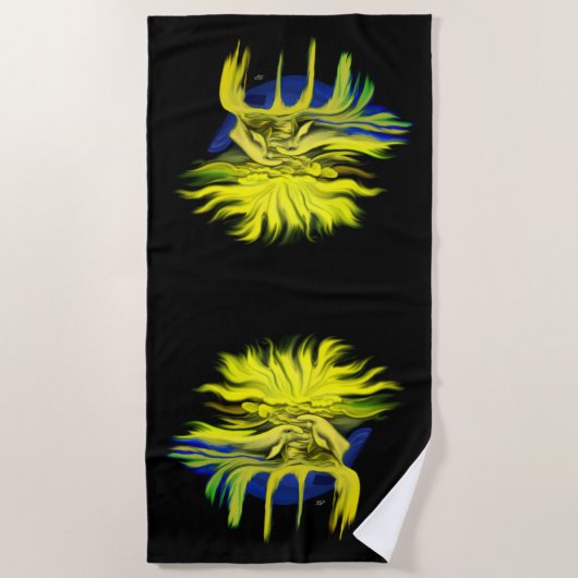 Serviette De Plage Amour dauphin (Devant)