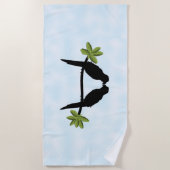 Serviette De Plage Amour du perroquet (Devant)