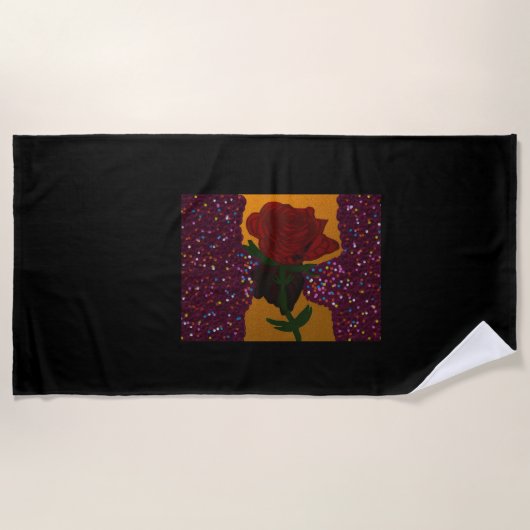 Serviette De Plage Amour éternel dans le jardin (Devant)