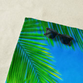 Serviette De Plage Amour Flamant rose (En situation)