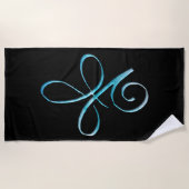 Serviette De Plage Amour inconditionnel turquoise (Devant)