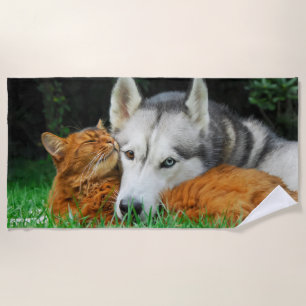 Serviette De Plage Amour mignon somalien de petit groupe d'amis de