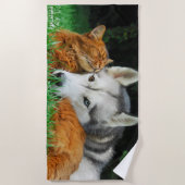 Serviette De Plage Amour mignon somalien de petit groupe d'amis de (Devant)