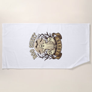 Serviette De Plage Amoureux de la feuille Halloween fantômes chauves-