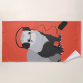 Serviette De Plage Amoureux de la musique furet (Devant)