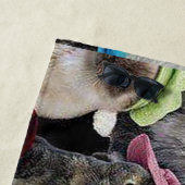 Serviette de plage Amoureux des chats (En situation)