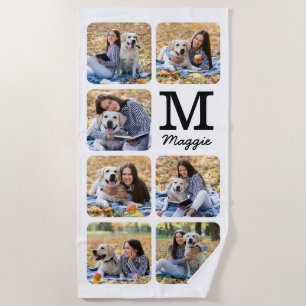 Serviette De Plage Amoureux des chiens de collage photo pour animaux