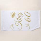 Serviette De Plage Amusant 60ème anniversaire pour les hommes (Devant)