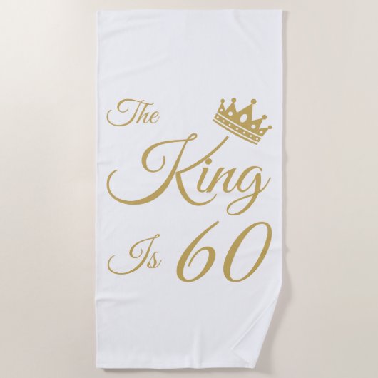 Serviette De Plage Amusant 60ème anniversaire pour les hommes (Devant)