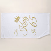 Serviette De Plage Amusant 65ème anniversaire pour les hommes (Devant)
