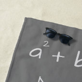 Serviette De Plage Amusant algébrique mathématique gris Geek (En situation)