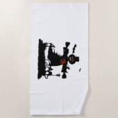 Serviette De Plage Amusant design d'halloween avec épouvantail (Devant)