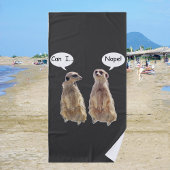 Serviette De Plage Amusant, mignon meerkats en conversation