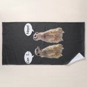 Serviette De Plage Amusant, mignon meerkats en conversation (Devant)