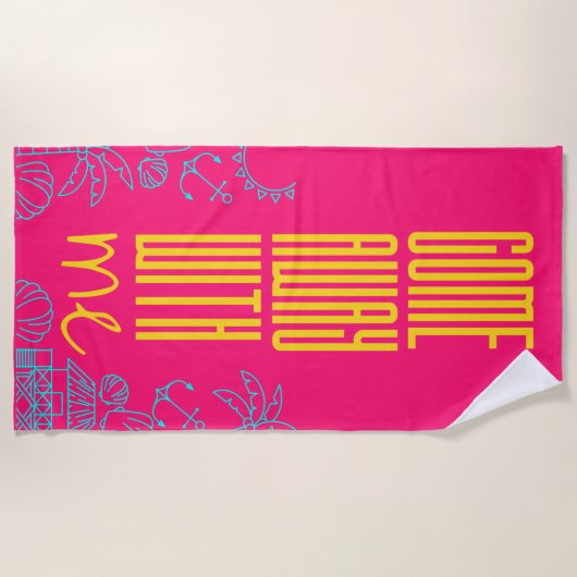 Serviette De Plage Amusant Moderne Été (Devant)