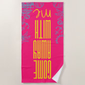 Serviette De Plage Amusant Moderne Été (Devant)