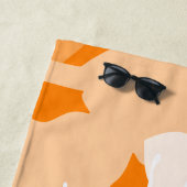 Serviette De Plage Amusant Orange Bonjour Magnifique Monarque Papillo (En situation)