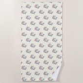 Serviette de plage amusante avec des chatons (Devant)