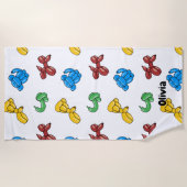 Serviette De Plage Amusants ballons lumineux design animaux (Devant)