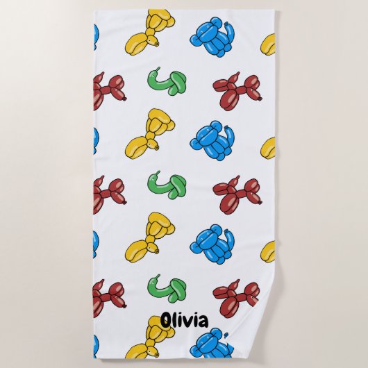 Serviette De Plage Amusants ballons lumineux design animaux (Devant)